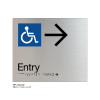 Class Range - Satin Natural Anodised Braille Signs - Accessible Entry Right