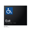 Class Range - Satin Black Anodised Aluminium Braille Signs - Accessible Exit