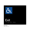 Class Range - Matte Black Acrylic Braille Signs - Accessible Exit