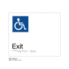 Class Range - Matte White Acrylic Braille Signs - Accessible Exit