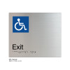 Class Range - Satin Natural Anodised Braille Signs - Accessible Exit