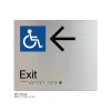 Class Range - Satin Natural Anodised Braille Signs - Accessible Exit Left