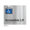 Class Range - Matte Brushed Stainless Steel Braille Signs - Accessible Lift