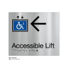 Class Range - Matte Brushed Stainless Steel Braille Signs - Accessible Lift Left