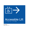 Class Range - Matte Accessible Blue Acrylic Braille Signs - Accessible Lift Right