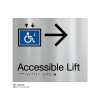 Class Range - Matte Brushed Stainless Steel Braille Signs - Accessible Lift Right
