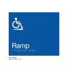 Class Range - Matte Accessible Blue Acrylic Braille Signs - Accessible Ramp