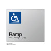 Class Range - Matte Silver Acrylic Braille Signs - Accessible Ramp