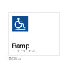 Class Range - Matte White Acrylic Braille Signs - Accessible Ramp