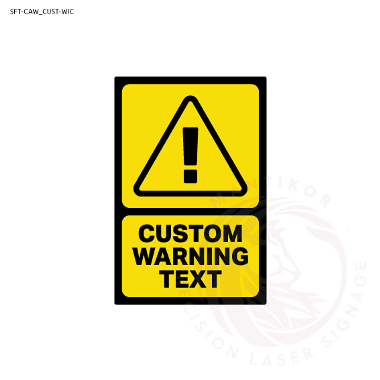 Custom Warning Signage with Icon - Pick your own warning message