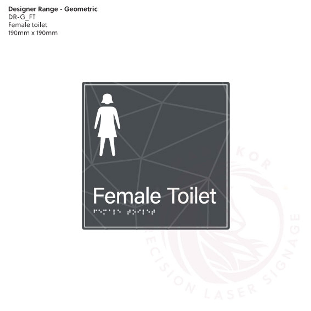 Geometric Designer Range - Female Toilet