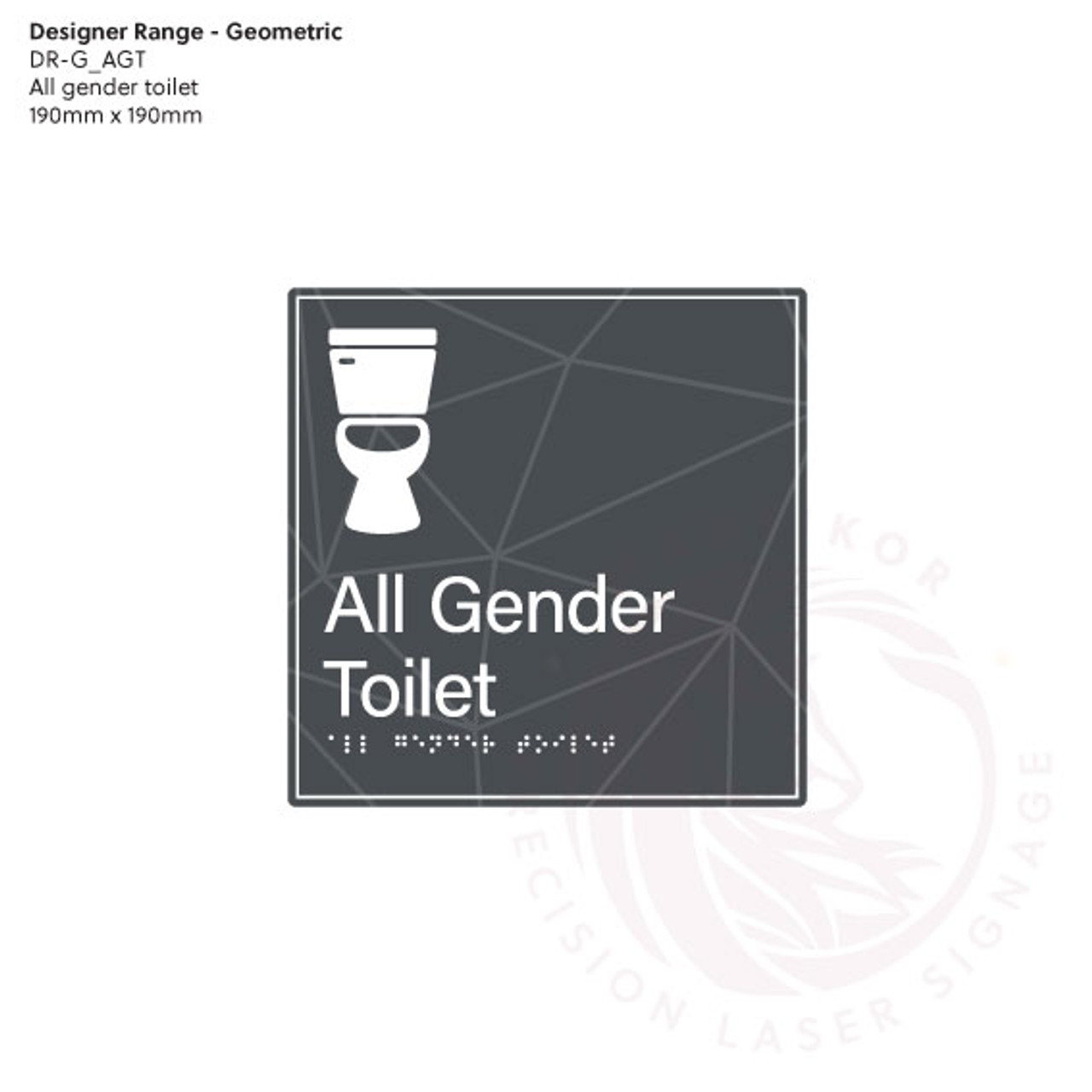Geometric Designer Range - All Gender Toilet