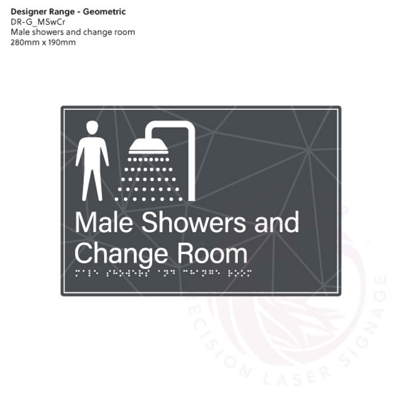 Geometric Designer Range - Male Showers and Change Room