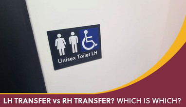 What is a LH Transfer vs a RH Transfer on an accessible toilet?