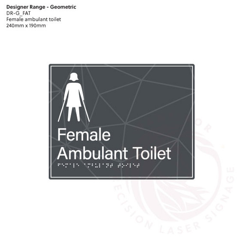Geometric Designer Range - Female Ambulant Toilet