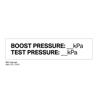 Custom Boost Pressure Sign (Classic)