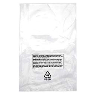 Suffocation Warning 1.5 mil, Lip and Tape Resealable, Pre-Printed