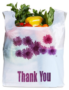 Thank You Bag 12x6.5x23 - White 1/6 - 400 per case