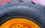 1-Pk HORSESHOE 12-16.5 16PLY R-4 Extra Thick Rim-Guard Wall Super Heavy Duty LRH Tires mounted on 16.5x9.75 Bolt 8x8" Tan (CD) Steel Rims w/Brass Valve Stem & Protection Shield - 12x16.5 9.75x16.5 (Right Side)