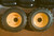 1-Pk HORSESHOE 12-16.5 16PLY R-4 Extra Thick Rim-Guard Wall Super Heavy Duty LRH Tires mounted on 16.5x9.75 Bolt 8x8" Tan (CD) Steel Rims w/Brass Valve Stem & Protection Shield - 12x16.5 9.75x16.5 (Right Side)