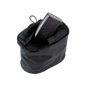 dump pouch open with magnetic closure - black