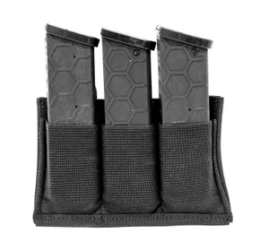 Hook an loop ammo pouch with three 9 mm magazines
