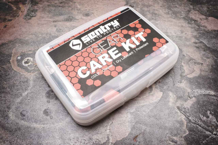 The Sentry Solutions Every Day Gear Care Kit comes in a durable case that easily packs into your range bag or pack.