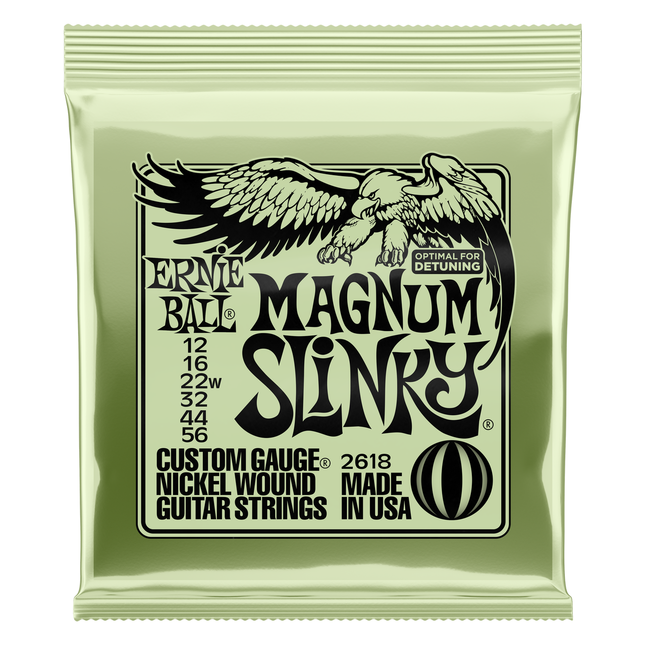 Ernie Ball Magnum Slinky Electric Guitar Strings 12-56 - the f-hole