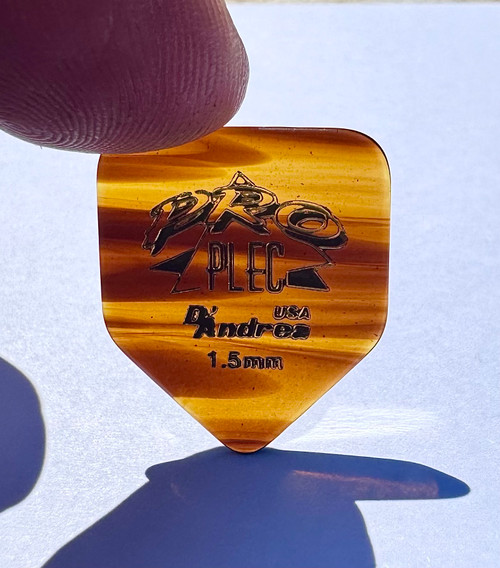 D'Andrea Pro Plec Home Plate Square Shell guitar pick 1.5 the f-hole
