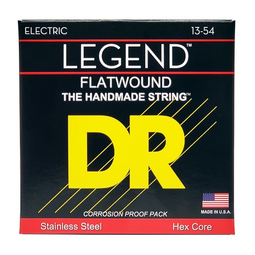 DR Strings Legend Flat Wound Electric Guitar Strings 13-54 front