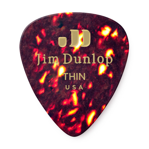 Dunlop Shell Thin single guitar pick .50 FRONT MAIN VIEW