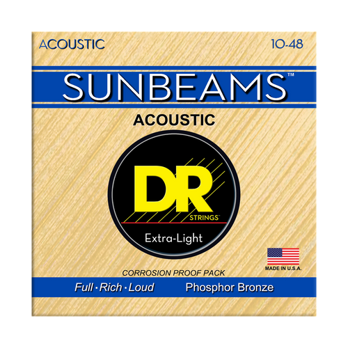 DR Strings SUNBEAM Round Core Acoustic Guitar Strings 10-48 front