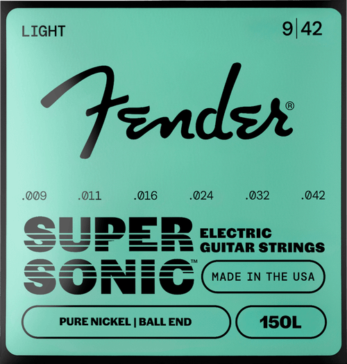 Fender Pure Nickel Electric Guitar Strings 9-42 new look