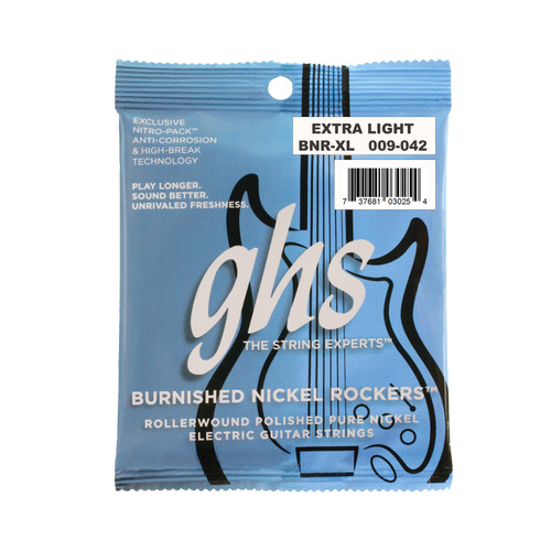 GHS Burnished Pure Nickel Rockers Electric Strings 09-42 new packaging