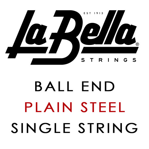 La Bella Plain Steel Single Guitar String .024