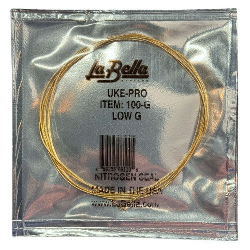 La Bella Uke-Pro Low G Concert-Tenor Polished Single Ukulele String .030