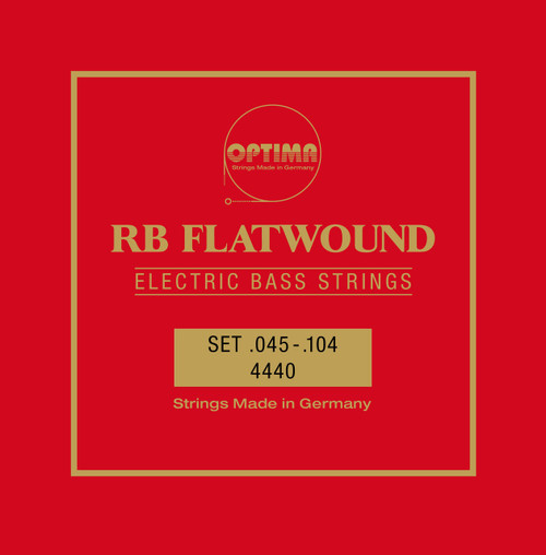 Optima Flat Wound Pure Nickel Electric Bass Strings 45-104