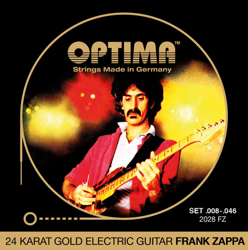 Optima 24K Gold Frank Zappa Electric Guitar Strings 8-46 - the f-hole