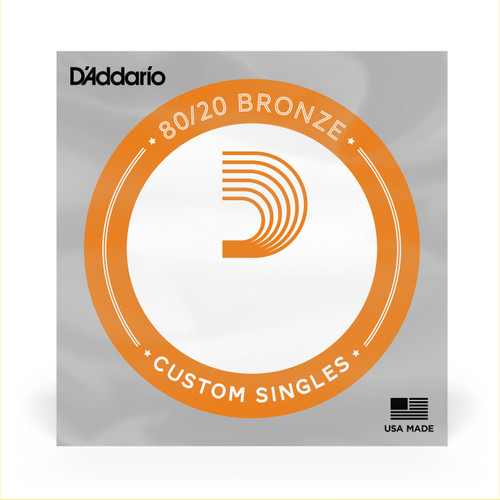 D'Addario 80/20 Bronze Acoustic Single String .059