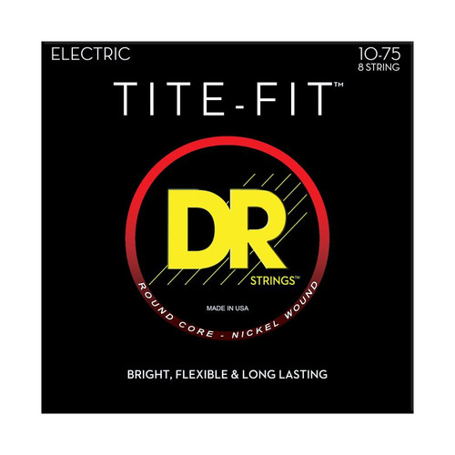 DR Strings Tite Fit 8-String Electric Guitar Strings 10-75 front