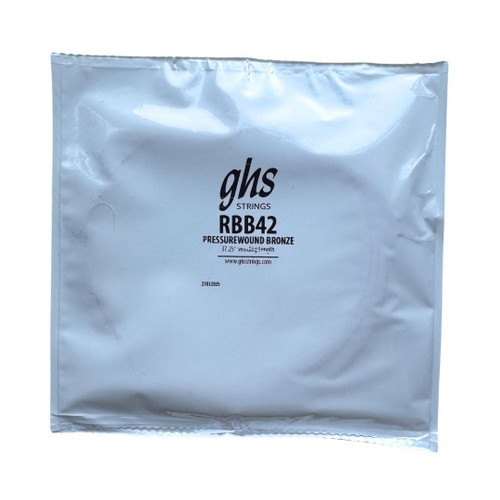 GHS Pressurewound Bronze Single Acoustic Bass String RBB42