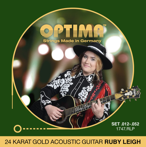 Optima 24K Gold Ruby Leigh Acoustic Strings 12-52