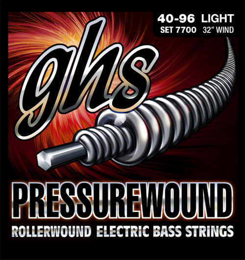 GHS Pressurewound Electric Bass Strings 40-96 SHORT SCALE