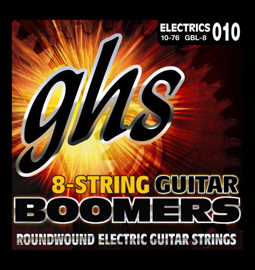 GHS Boomers 8-String Electric Guitar Strings 10-76