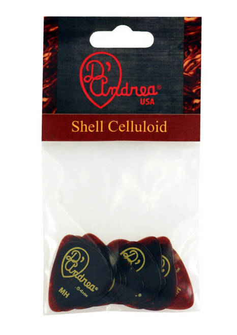 D'Andrea Shell Celluloid Standard Medium Heavy guitar pick .84 12 pack
