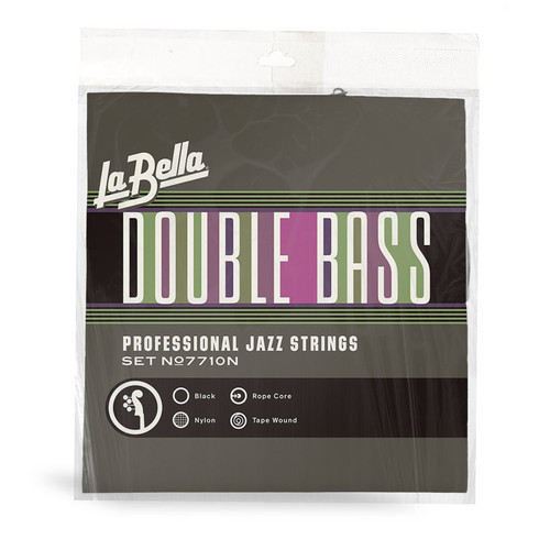 La Bella Double Bass Black Nylon Tape Strings 3/4 Scale