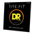 DR Strings Tite Fit Round Core Electric Guitar Strings 10-52 left angle