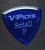 V-Picks Small Pointed Sapphire Blue single guitar pick 2.75 dark background