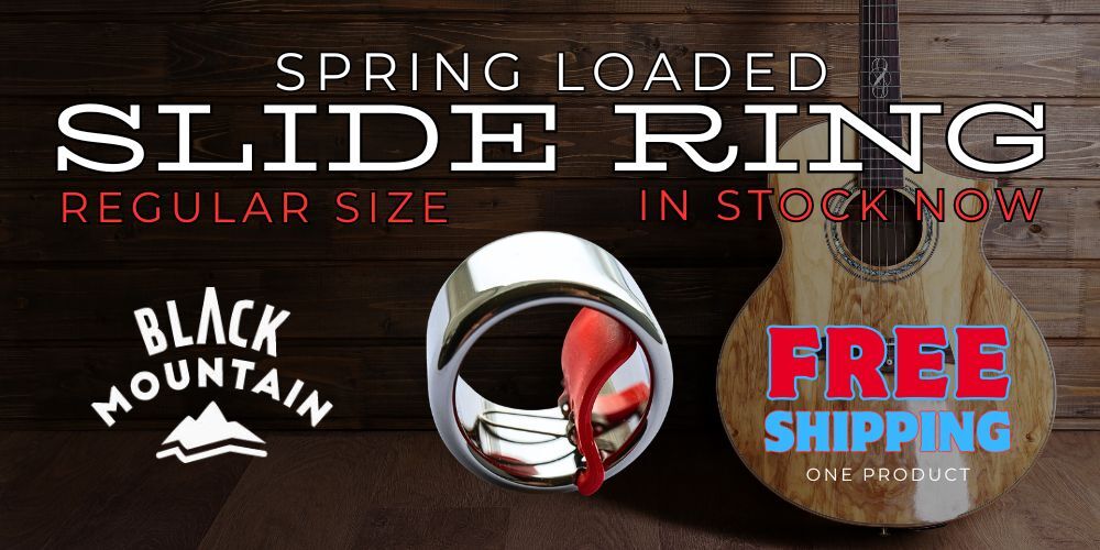 Free Shipping Black Mountain Regular Size Guitar Slide Ring
