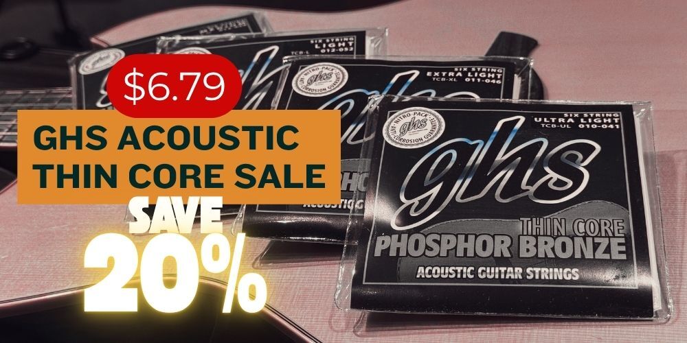 Save 20% on GHS Thin Core Acoustic Strings